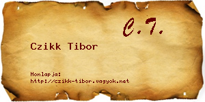 Czikk Tibor névjegykártya