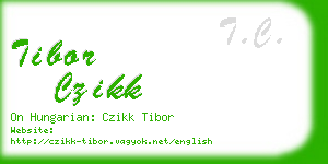 tibor czikk business card